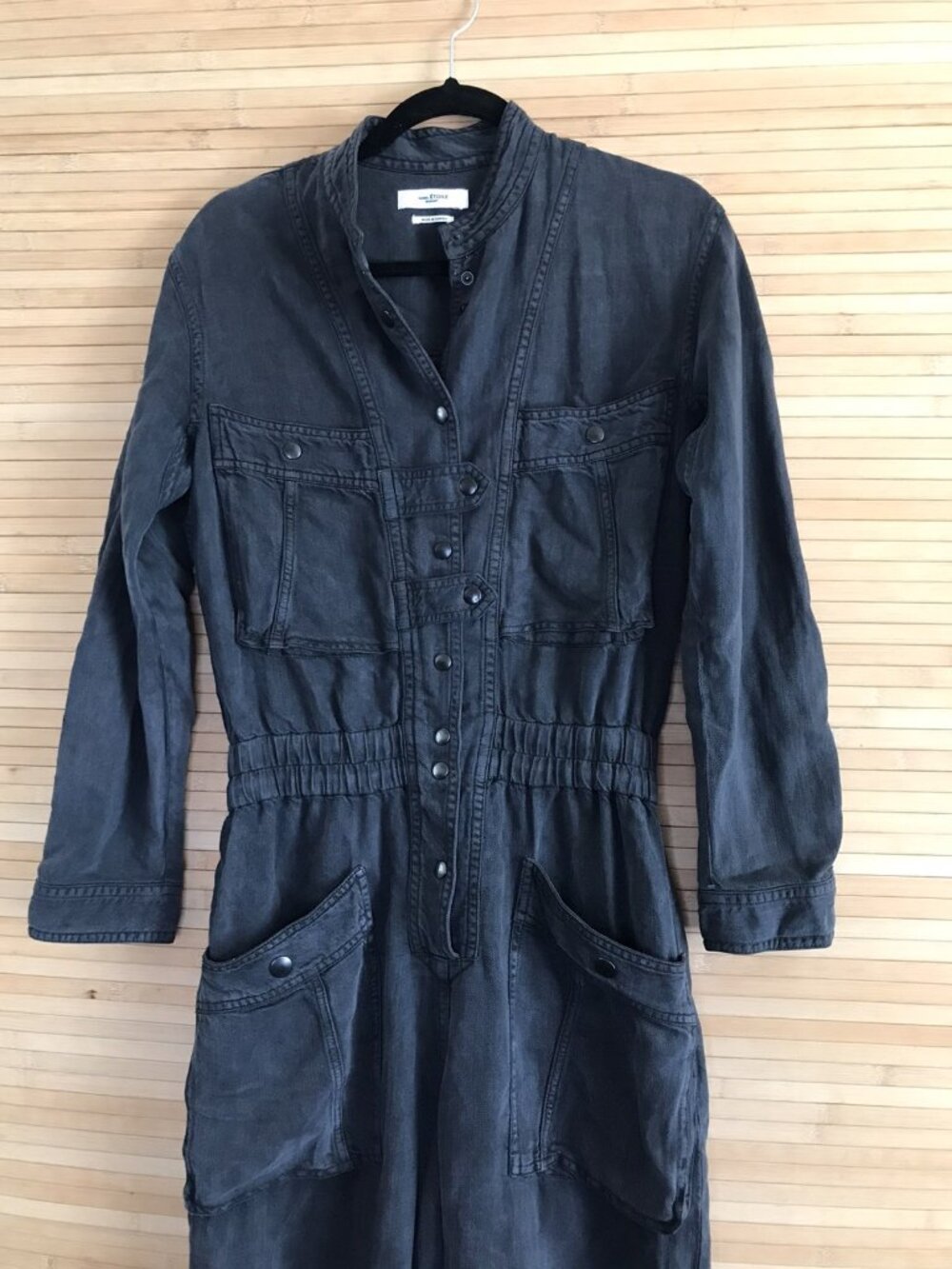 Isabel Marant Étoile Dark Grey Utility pants jeans Jumpsuit sz 38 - Picture 3 of 9